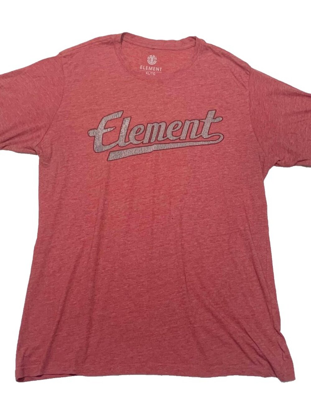VTG Y2K 2000s Element Embossed Graphic Logo Shirt Red Size XL Short Sleeve